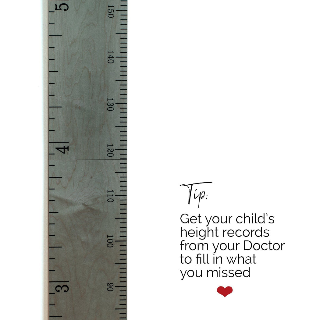 Schoolhouse Ruler Growth Chart in Three Colors