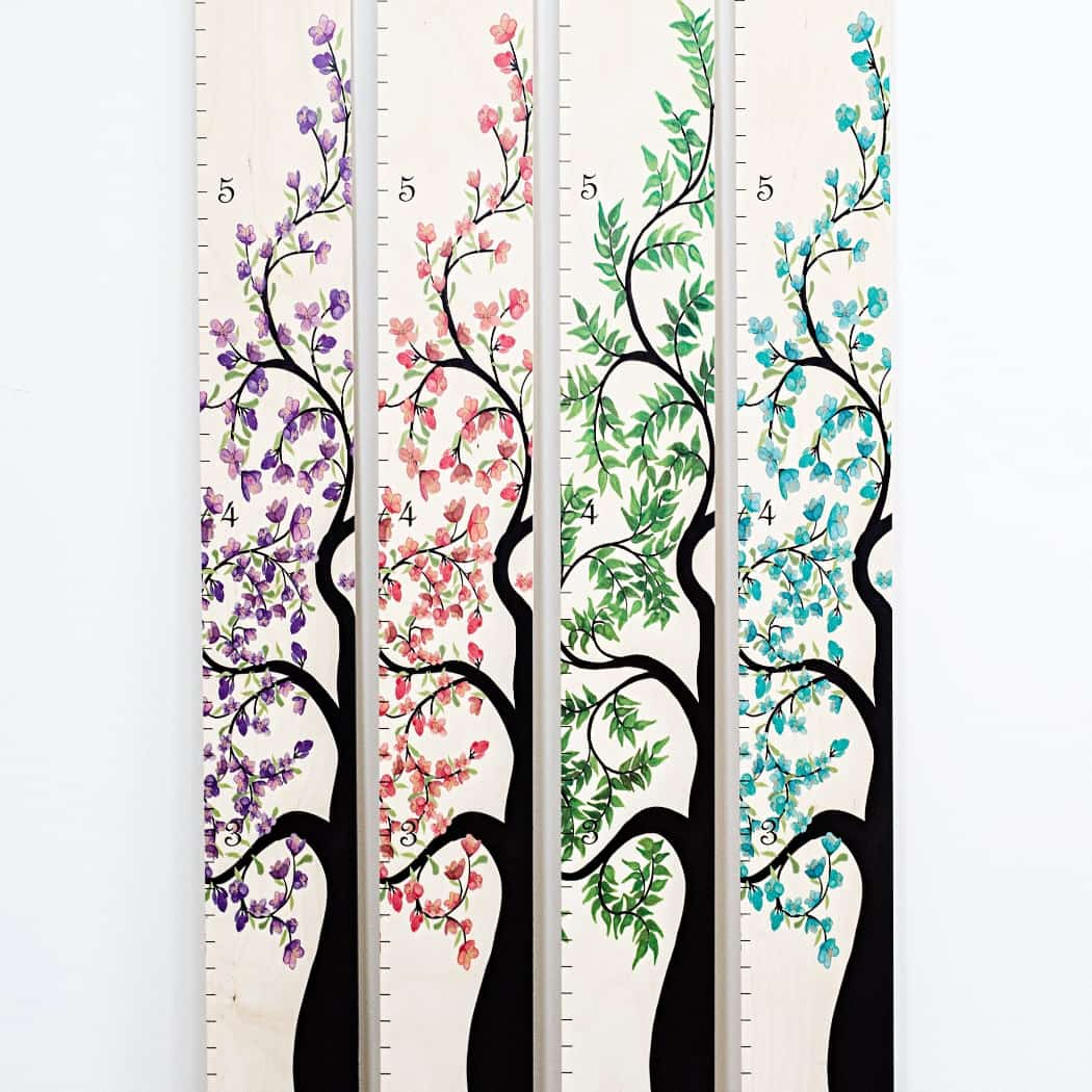 Tree of Life Wooden Ruler Growth Charts