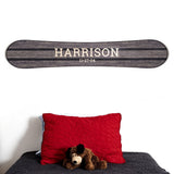 Personalized Wood Snowboard Name Sign