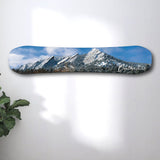 Flatirons Mountain Boulder Snowboard Print | Snowboard Wall Décor | Colorado Skiing