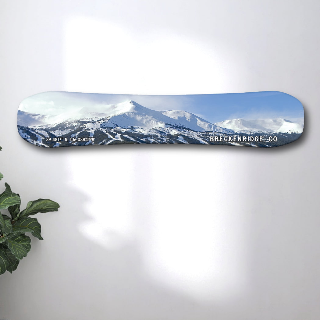 Breckenridge Print on Snowboard Art | Snowboard Wall Décor | Colorado Skiing | Ski Condo