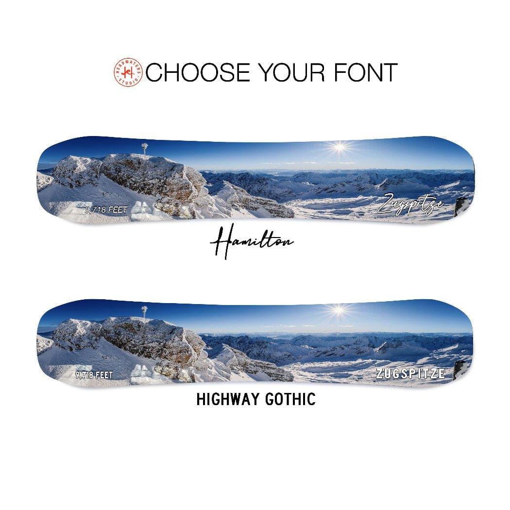 Zugspitze Germany Snowboard Art Print | Snowboard Wall Décor | Ski Condo Décor