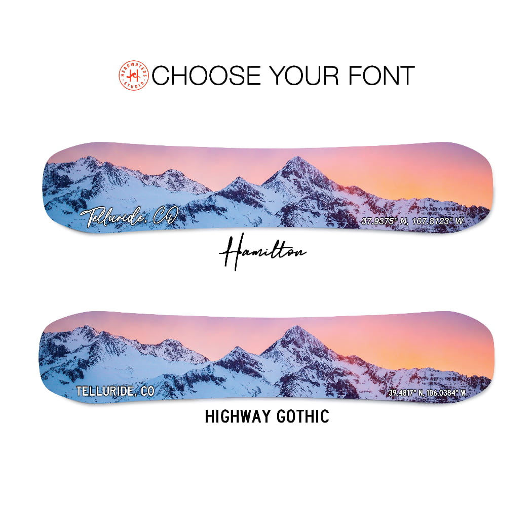 Telluride Colorado Snowboard Art Print | Snowboard Wall Décor