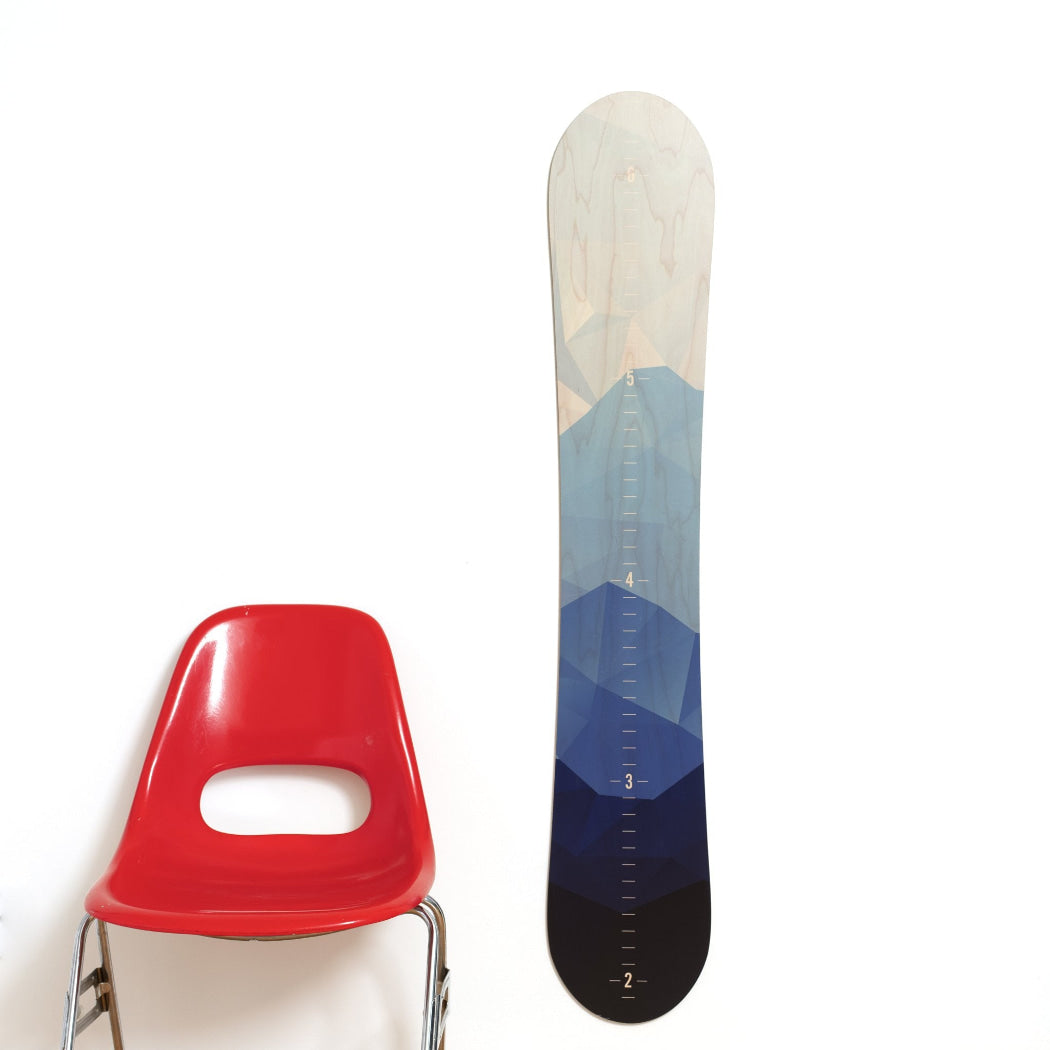 Personalized Snowboard Growth Chart for Snowboarder Kid - Four Colors to Choose