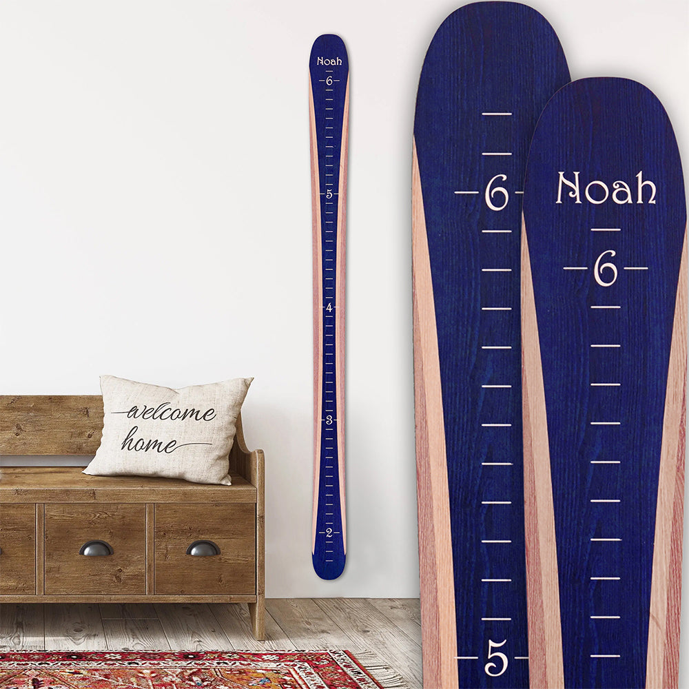 Ski Growth Charts - Traditional Wood Design