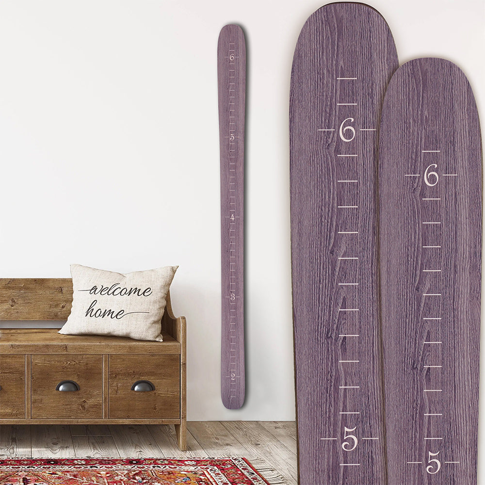 Ski Growth Charts - Traditional Wood Design