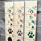 Animal Tracks Wooden Growth Chart