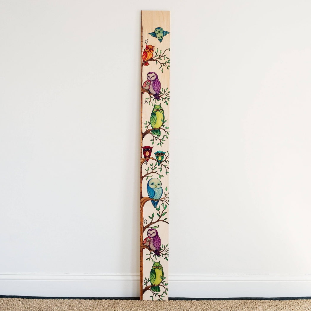 Owl Growth Chart for Kids, Girls & Boys