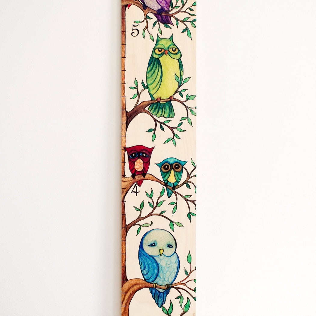 Owl Growth Chart for Kids, Girls & Boys