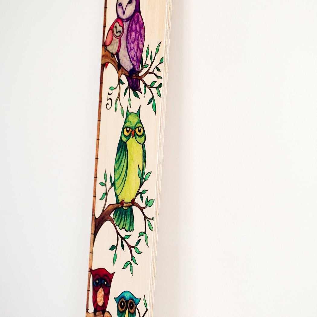 Owl Growth Chart for Kids, Girls & Boys