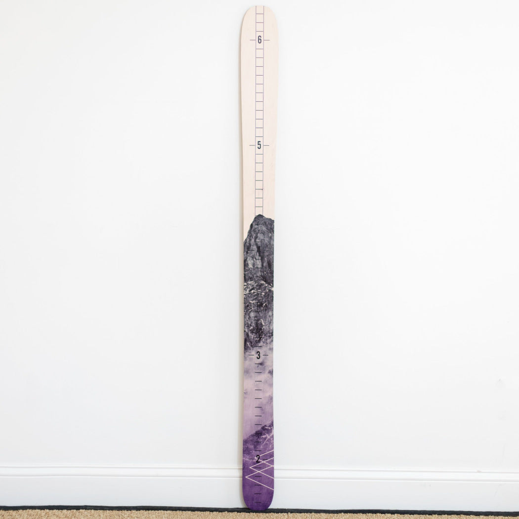 Ski Wall Art - Mountain Ski Growth Chart