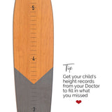 Surfboard Growth Chart | Under the Sea Nursery | Surfboard Decoration | Bamboo/Gray Chevron