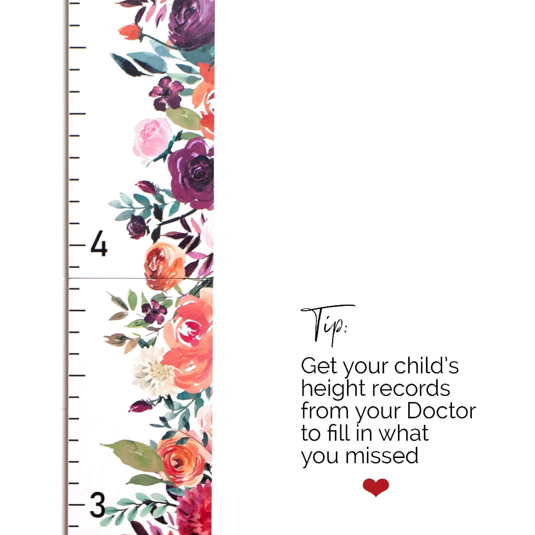 Flowers Growth Chart for Girls