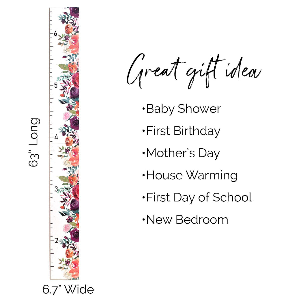 Flowers Growth Chart for Girls