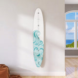 Seaside Surfboard Growth Chart Height Charts | Ocean Themed Nursery in White with Waves