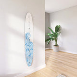 Seaside Surfboard Growth Chart Height Charts | Ocean Themed Nursery in White with Waves