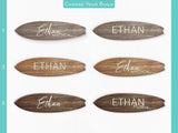 Surfboard Name Sign - Three Wood Color ChoicesSurfboard Name Sign - Three Wood Color Choices