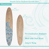 Surfboard Growth Chart | Wooden Surfboard Height Chart | Ocean Themed Nursery | Seaside Wood Series