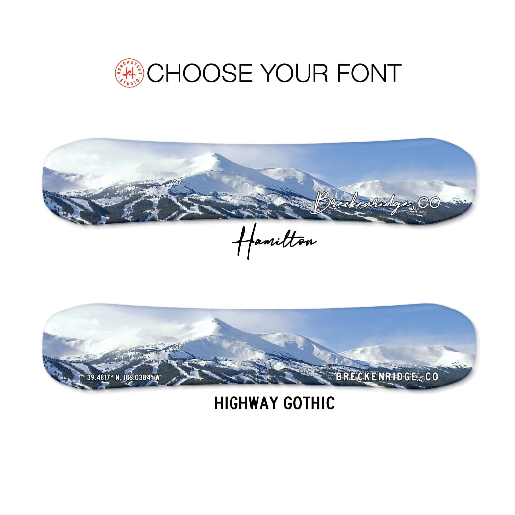 Breckenridge Print on Snowboard Art | Snowboard Wall Décor | Colorado Skiing | Ski Condo