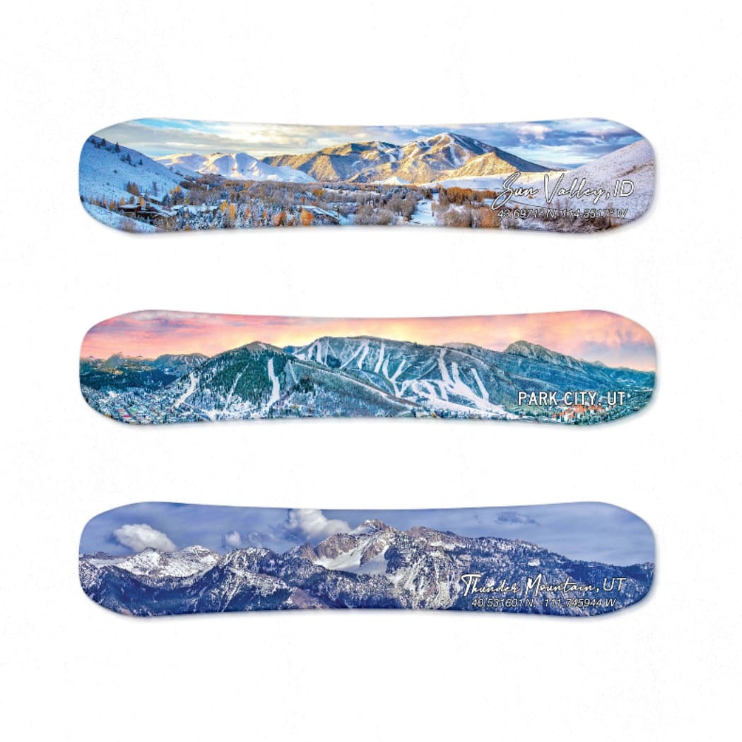 Snowboarding Utah + Idaho Print Collection | Sun Valley | Park City | Snowbird | Alta | Snowboard Wall Décor