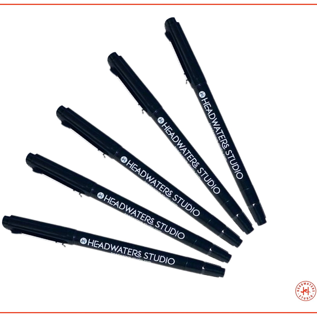 Black Twin-Tip Markers - Pack of 5