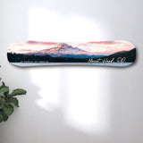 Mount Hood Snowboard Art Print on Wood