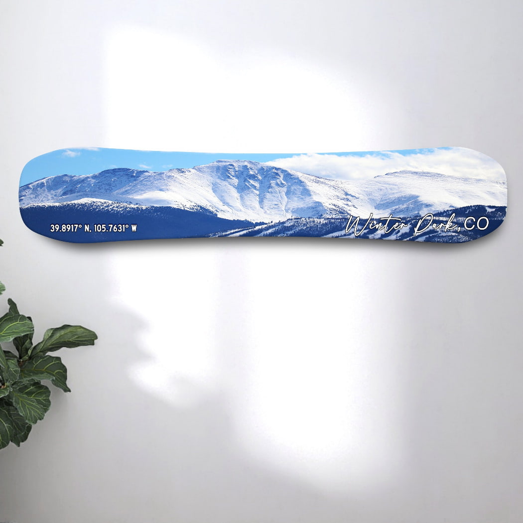 Snowboard Colorado Collection of Mountain Prints | Vail Aspen Telluride Boulder Breckenridge Copper Mountain | Snowboard Wall Décor