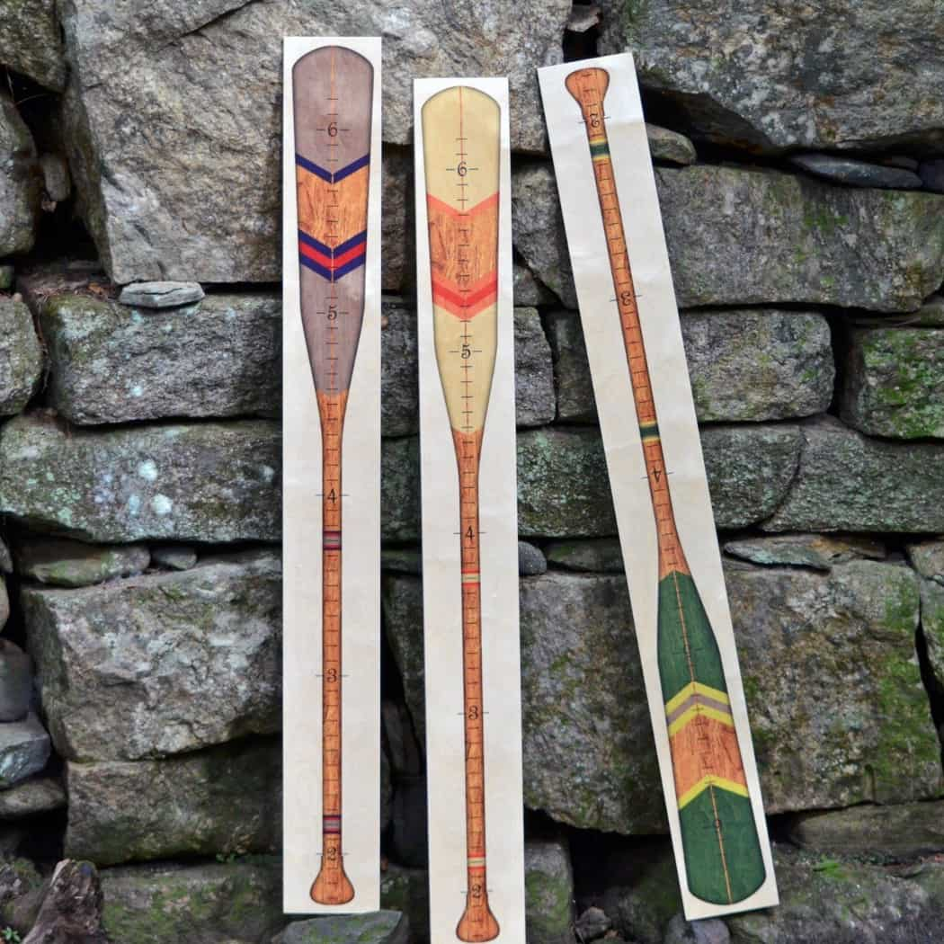 Oar Growth Chart - Wooden Height Chart