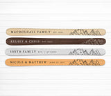 Mountain Family Established Sign - Personalized Wooden Ski Sign