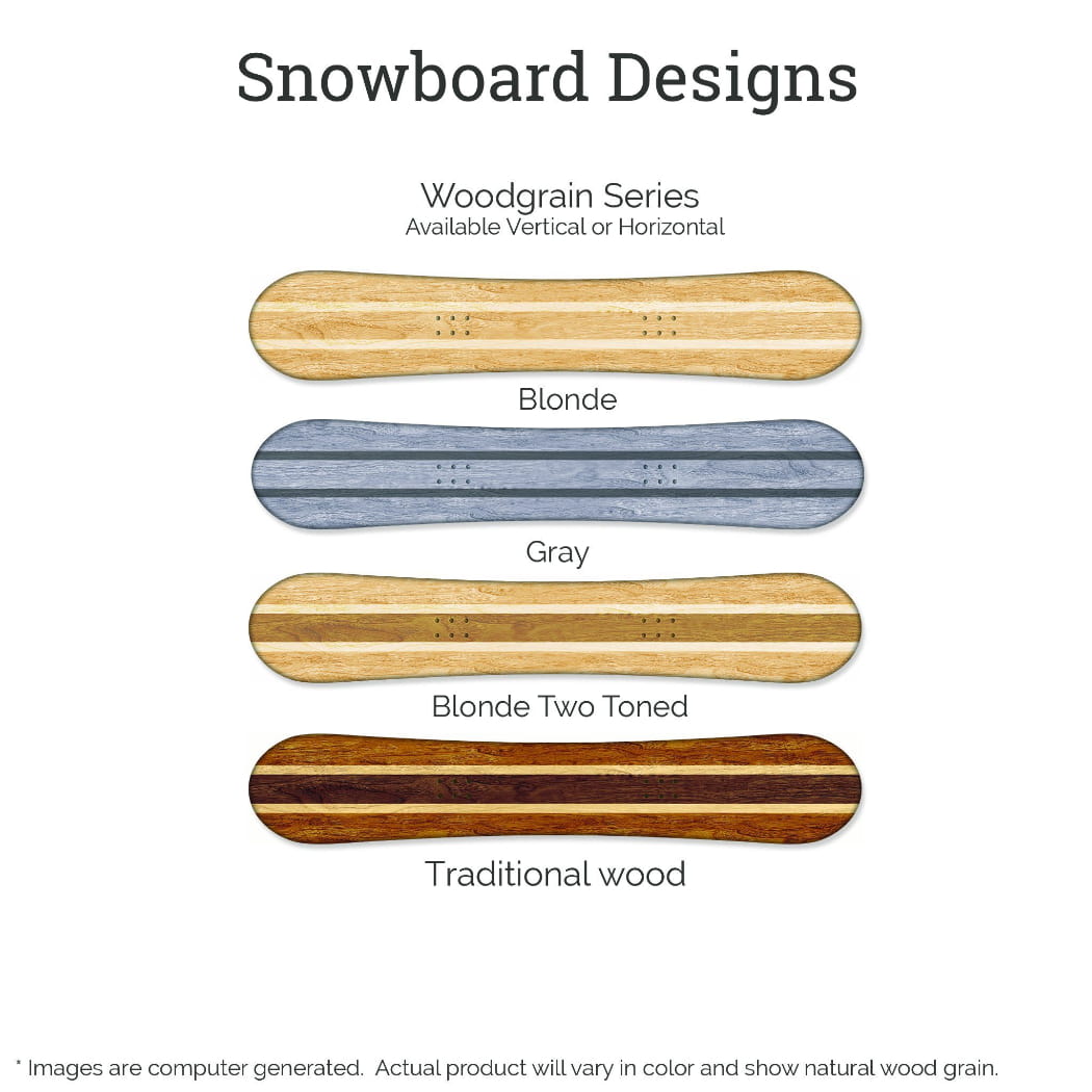 Personalized Wood Snowboard Name Sign