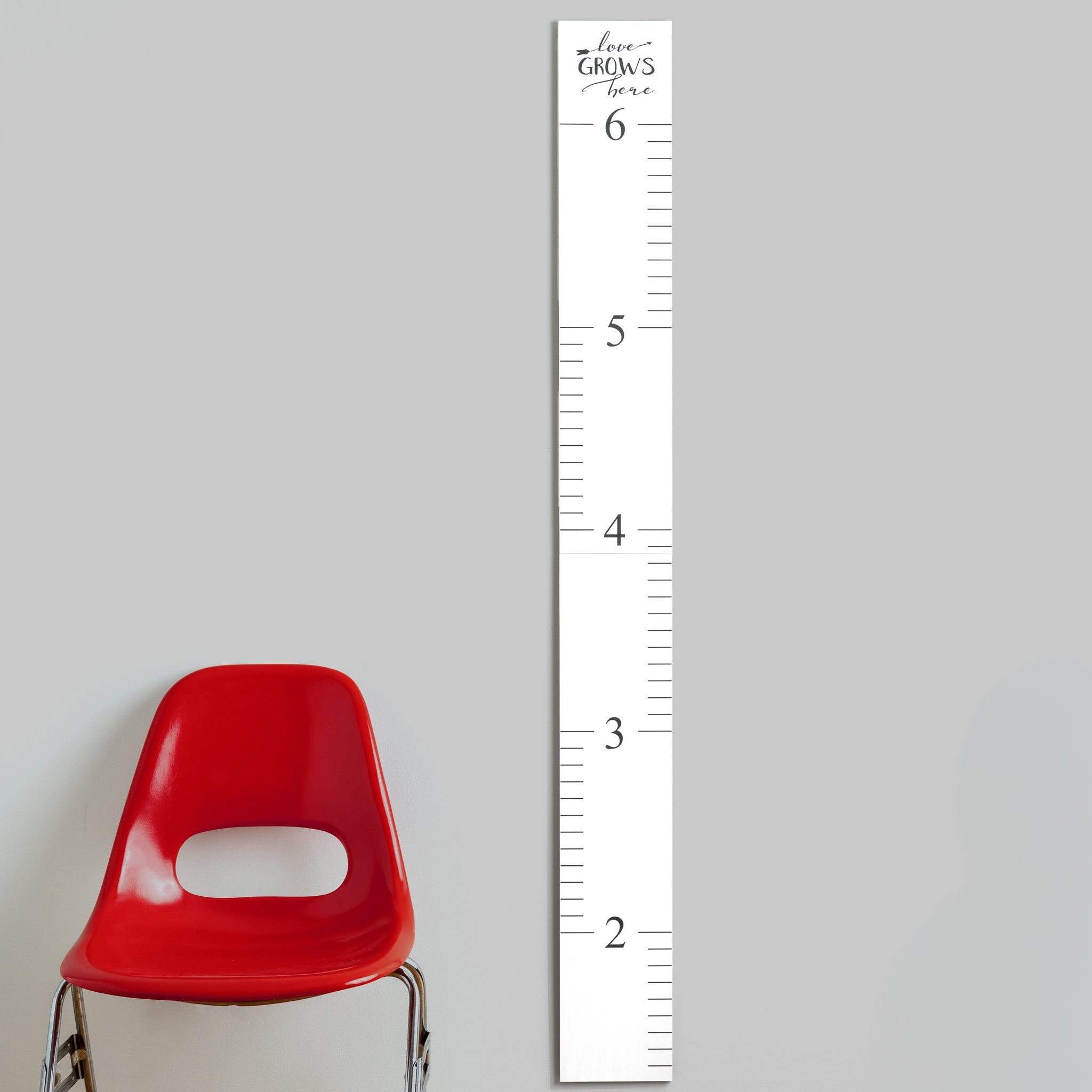 Wall Sticker Height Chart Space Saving and Easy to Read