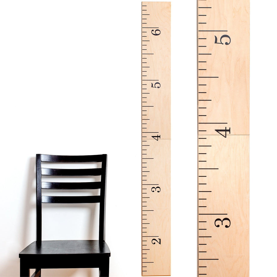 wooden ruler growth chart
